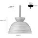 Jaycen 1 Light 16 inch Matte Black Pendant Ceiling Light
